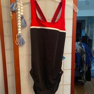 Dolfin “ocean back to basics” NEW swimsuit red white black
